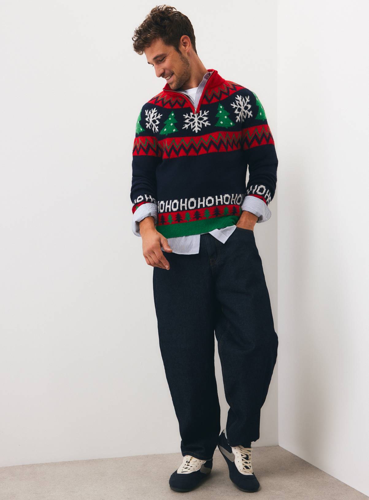Family Matching Bright Fairisle Half Zip Jumper XXL - Image 2